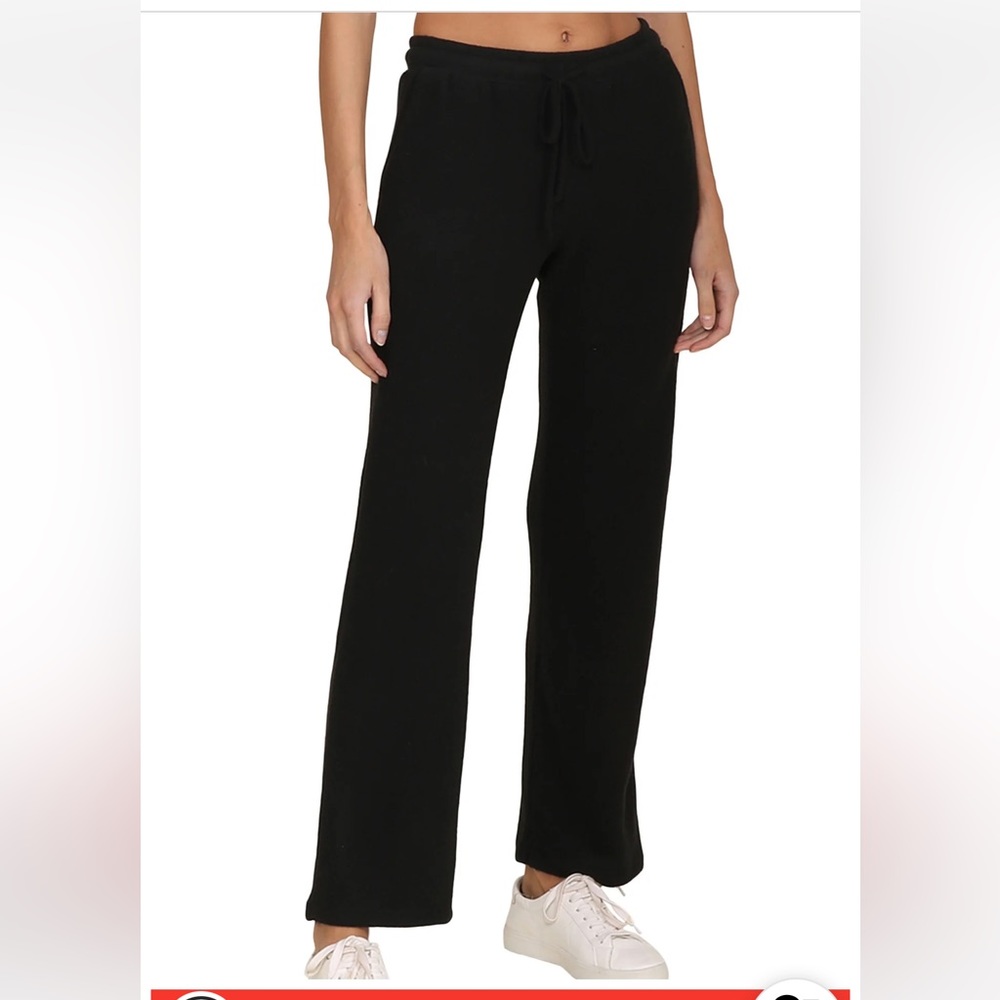 Jac Parker Wide Leg Sweatpants in Black
